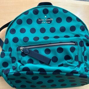 Kate Spade Kids' Green/Blue Polka Dot Nylon Backpack